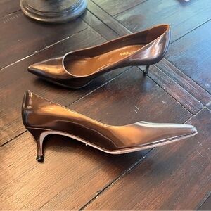 Sergio Rossi Shiny Chocolate Heels